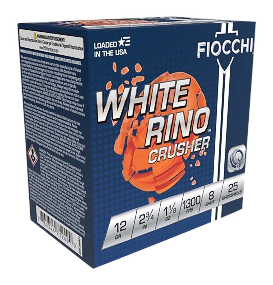 Fiocchi Ammunition 12WRCRS8 Exacta Target White Rino Crusher 12 Gauge 2.75i