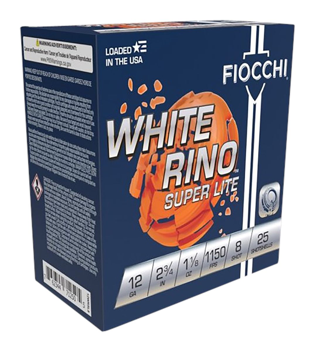 Fiocchi Ammunition 12WRSL8 Exacta Target White Rino Super Light 12 Gauge 2.