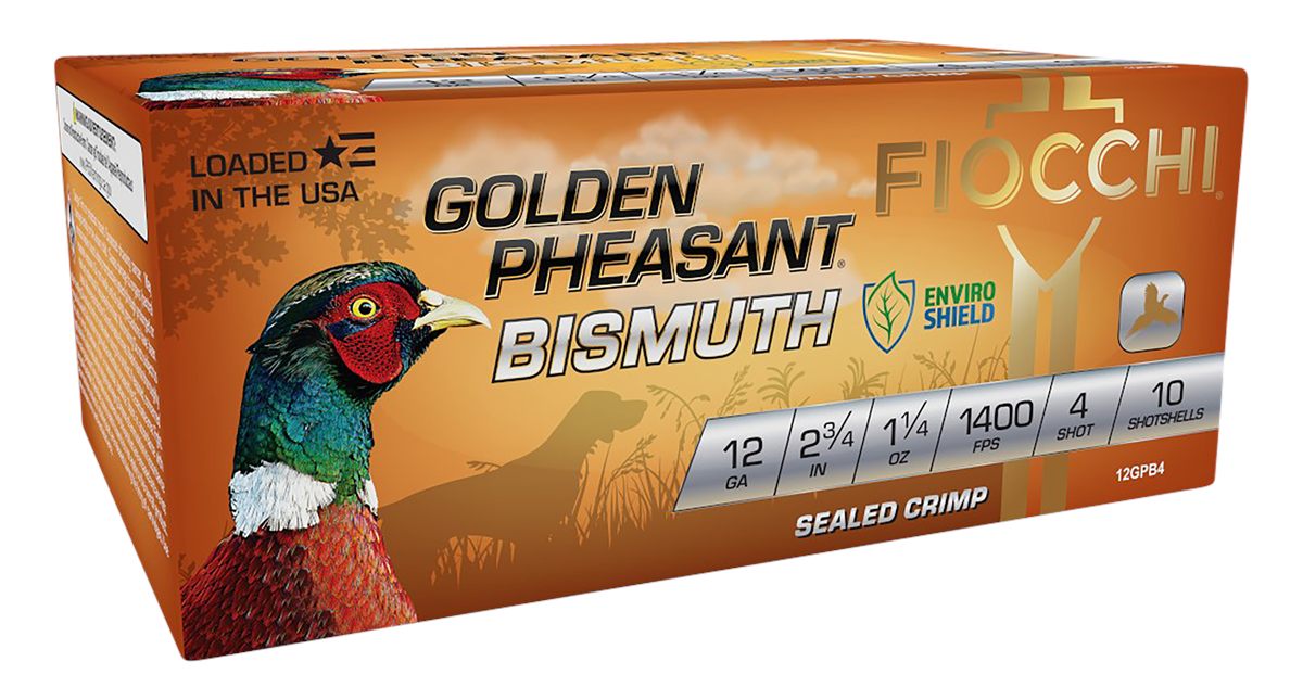 Fiocchi Ammunition 12GPB4 Golden Pheasant Bismuth 12 Gauge 2.75in 1 1/4oz 4
