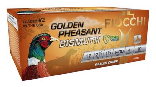 Fiocchi Ammunition 12GPB4 Golden Pheasant Bismuth 12 Gauge 2.75in 1 1/4oz 4 view 2