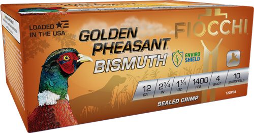Fiocchi Ammunition 12GPB4 Golden Pheasant Bismuth 12 Gauge 2.75in 1 1/4oz 4 view 3