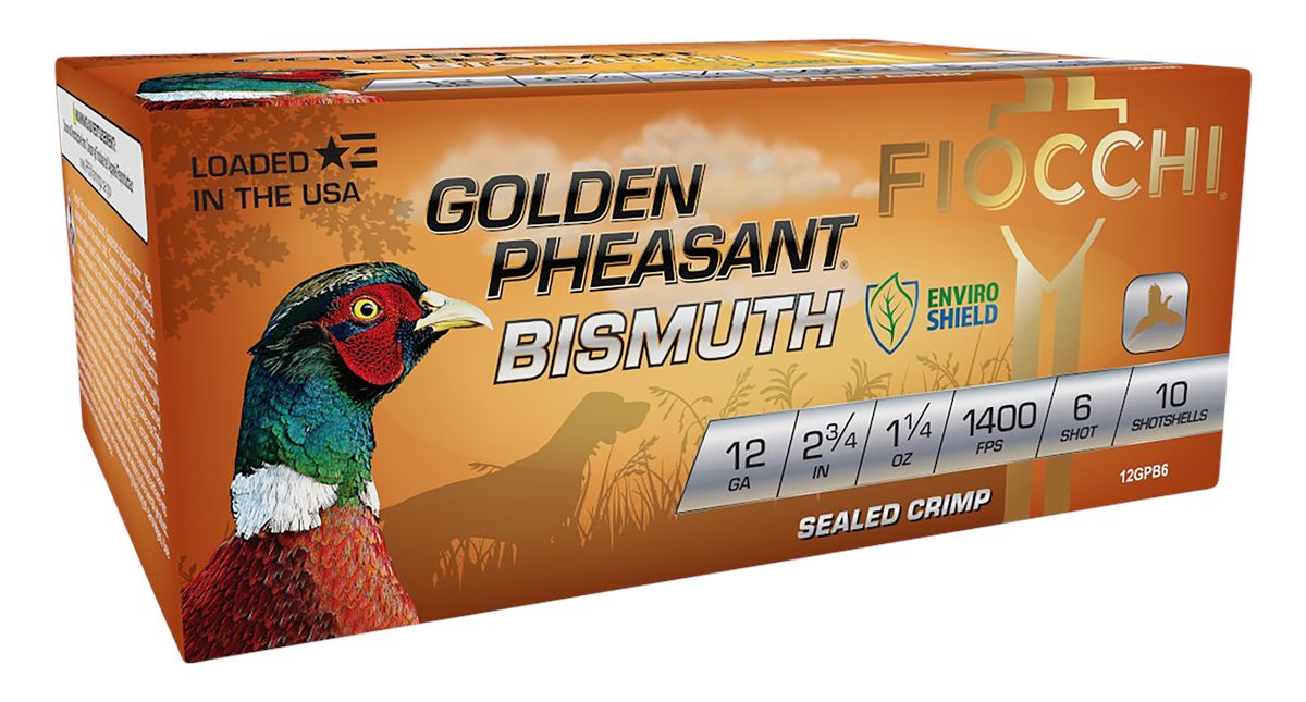 Fiocchi Ammunition 12GPB6 Golden Pheasant Bismuth 12 Gauge 2.75in 1 1/4oz 6