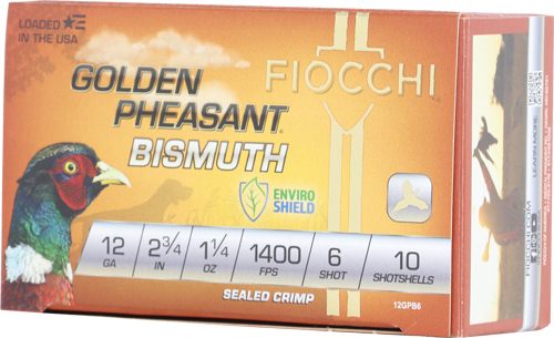 Fiocchi Ammunition 12GPB6 Golden Pheasant Bismuth 12 Gauge 2.75in 1 1/4oz 6 view 2