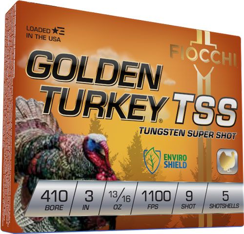 Fiocchi Golden Turkey Tungsten TSS Shotshells 410 ga 3in 13/16oz 1100 fps 9 view 2