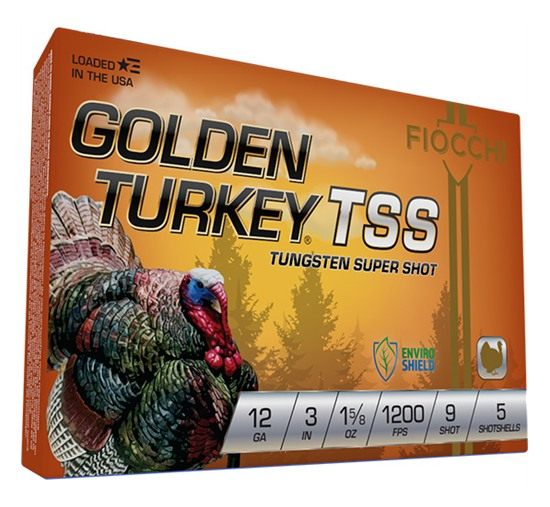 Fiocchi Ammo Golden Turkey Tungsten TSS Shotshells 12ga 3in 1-5/8oz 1200 fp