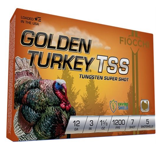 Fiocchi Golden Turkey Tungsten TSS Shotshells 12ga 3in 1-5/8oz 1200 fps 7 5