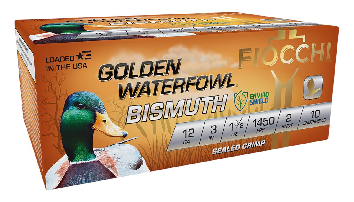 Fiocchi Ammunition 123GB2 Golden Waterfowl Bismuth 12 Gauge 3in 1 3/8oz 2 S