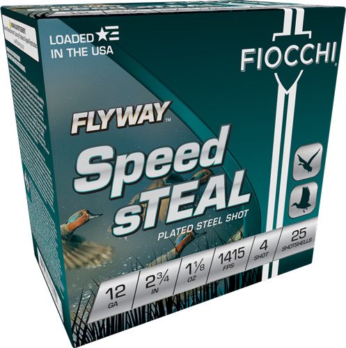 Fiocchi Ammunition 12FST4 Flyway Speed Steel 12 Gauge 2.75in 1 1/8oz 4 Shot view 2