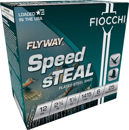 Fiocchi 12FST6 Flyway Speed Steel 12 Gauge 2.75in 1 1/8oz 6 Shot 25 Per Box view 2
