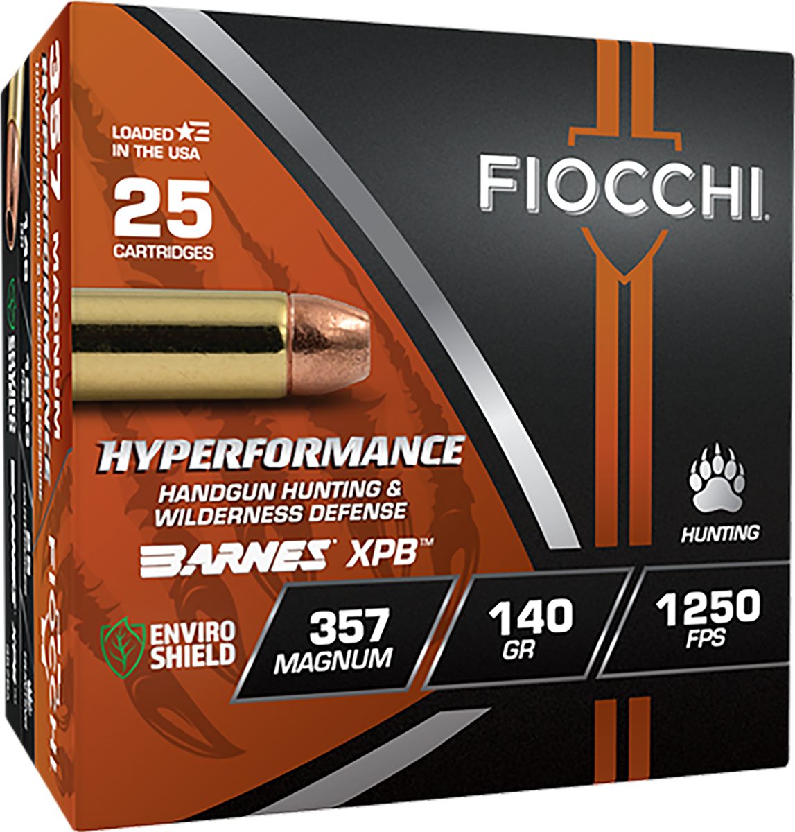 Fiocchi Ammunition Hyperformance Hunt Handgun .357 Rem Mag 140gr HP 1250 fp