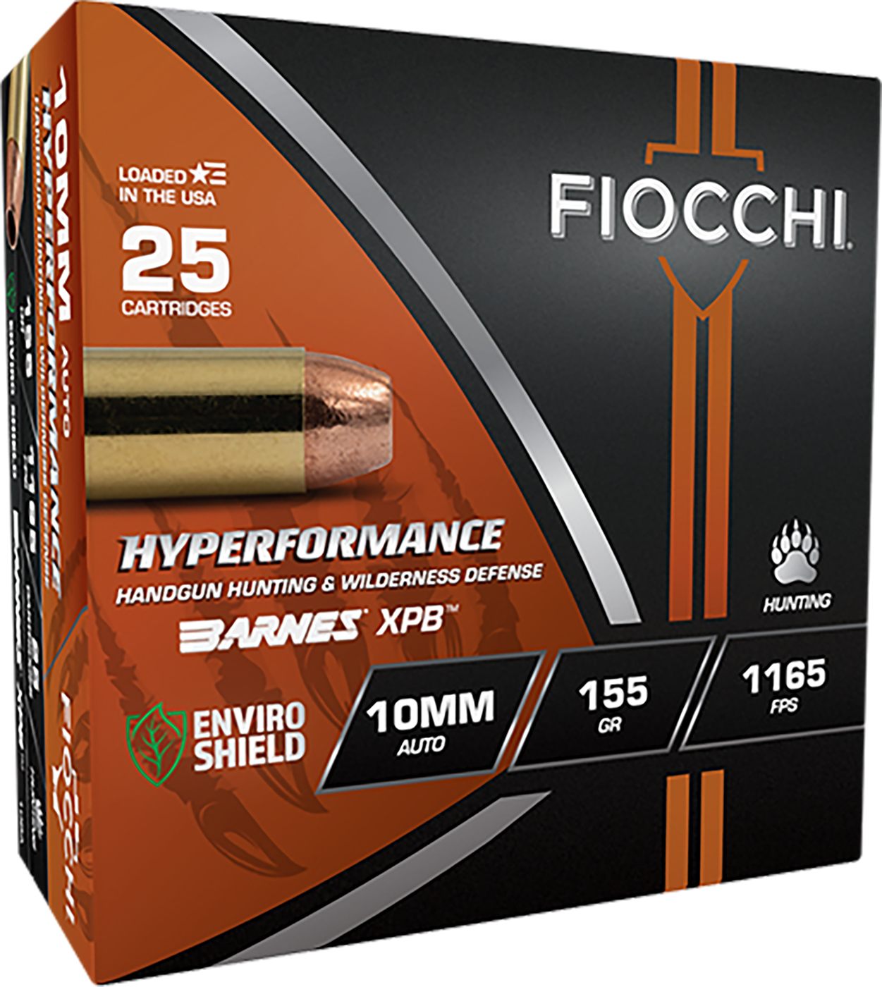 Fiocchi Ammunition Hyperformance Hunt 10mm Auto 155gr HP 1165 fps 25/ct