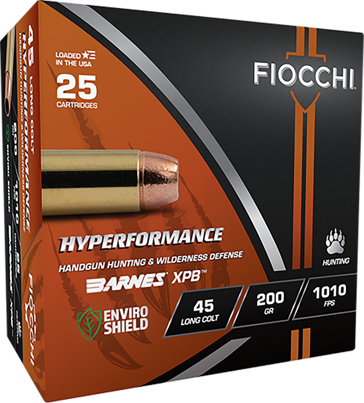 Fiocchi Ammunition Hyperformance Hunt Handgun 45 LC 200gr HP 1010 fps 25/ct