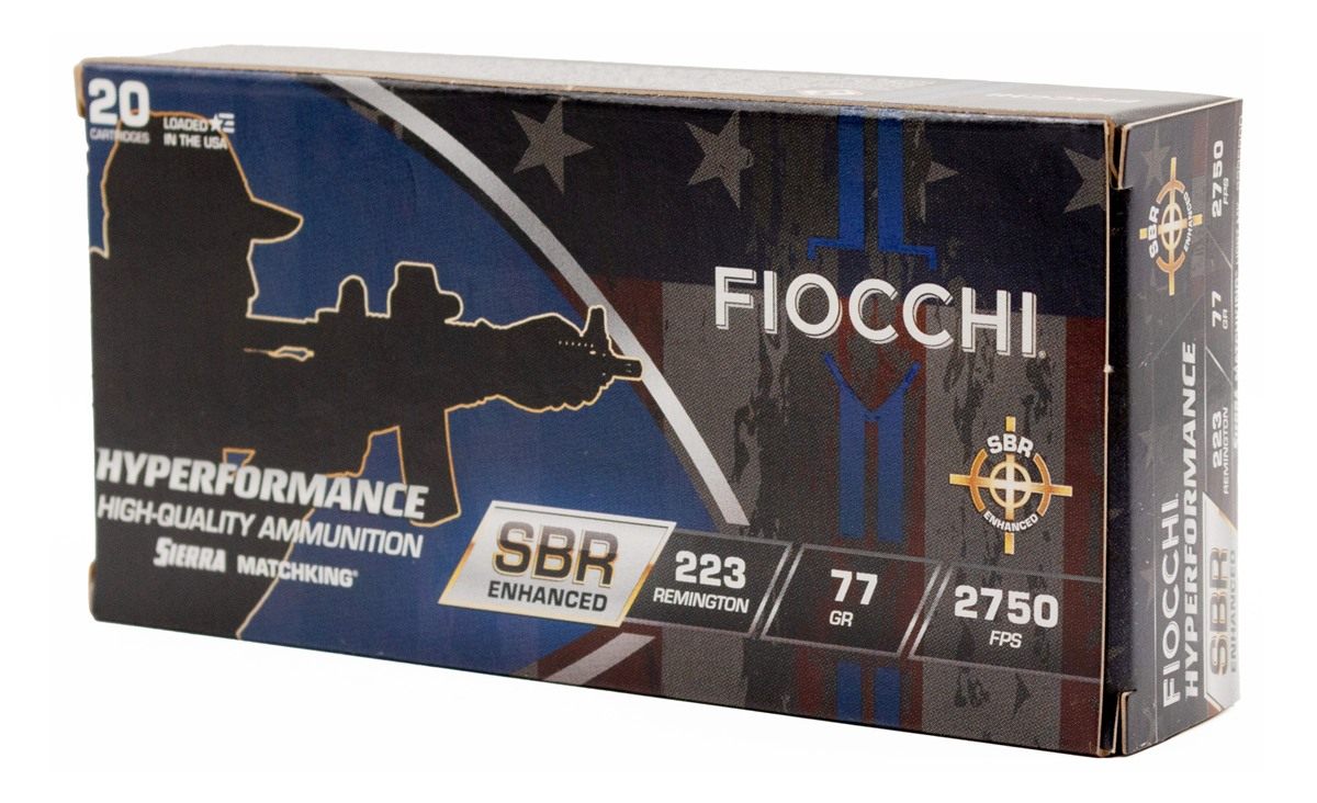 Fiocchi Ammunition Hyperformance SBR Sierra Matchking .223 Rem 77gr HPBT 27
