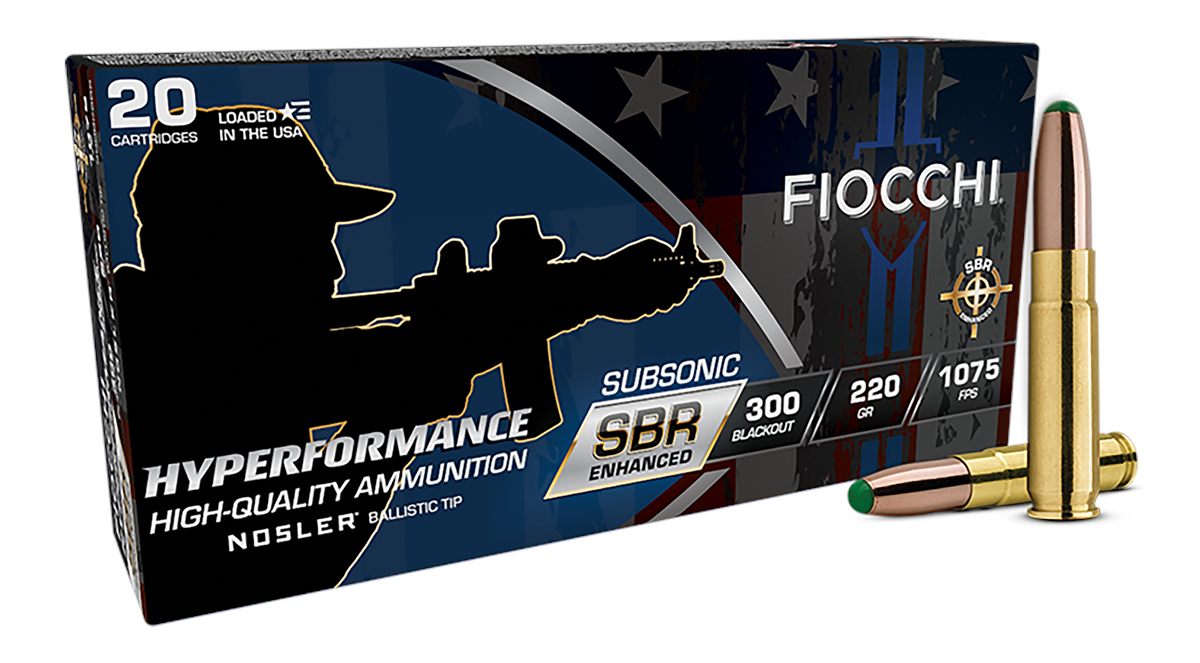 Fiocchi Ammunition Hyperformance SBR Nosler BT .300 Blackout 220gr PT 1075