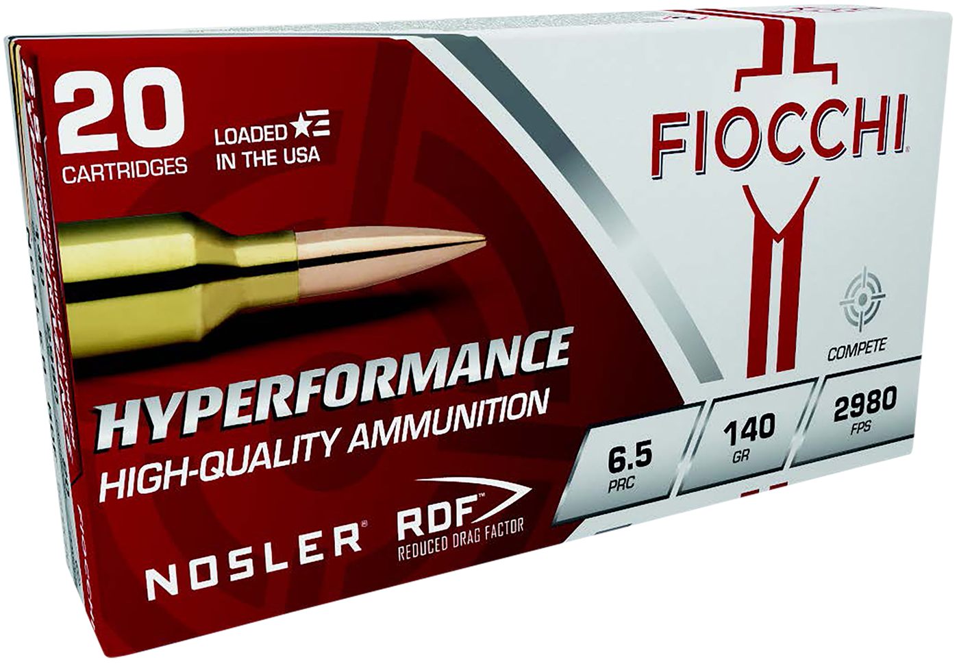 Fiocchi Ammunition 65PRCRD Hyperformance Match 140gr Nosler Reduced Drag Fa