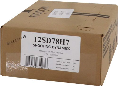 Fiocchi 12GA 2.75in 7/8OZ 7.5 1350FPS 250RD Case LOT