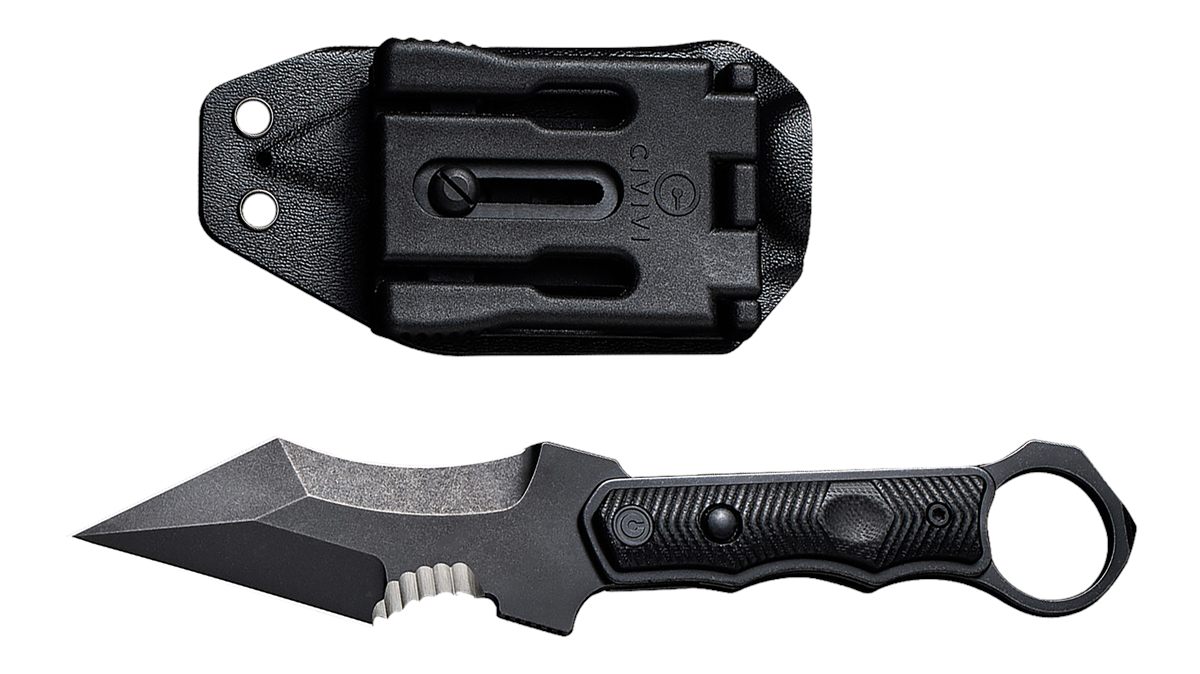Alledge International Civivi Knives C20037B-1 Orthrus 3.76in Fixed Karambit