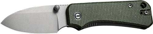 Civivi Knife Baby Banter 2.34in Green Micarta/Gray Stnwsh
