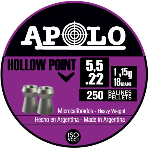 Escort Shotguns Hatsan Apolo Hollow Point Air Rifle Pellets .22 Cal 18 gr 2
