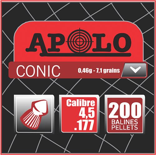 Apolo Pellets Hatsan 177 Conic 7.1GR 200 Pack
