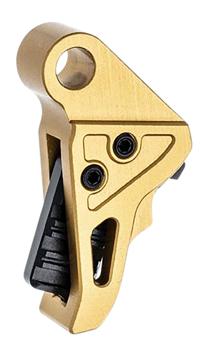 Tyrant CNC TDHCATTRIGGOLD/BLK Trigger/Shoe Gold/Black Fits Springfield Hell
