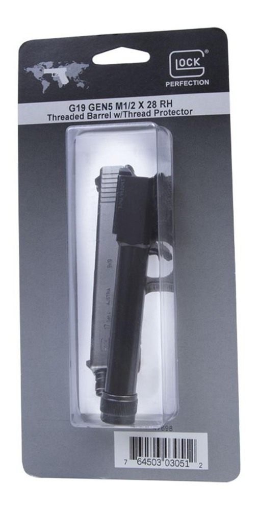Glock Factory 19/19x/45 Gen5 Handgun Barrel RH 9mm Luger 1/2x28 Threaded Bl