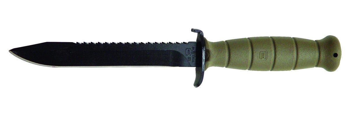 Glock OEM Field Knife 6.5in Fixed Blade with Root Saw, Battlefield Green view 2