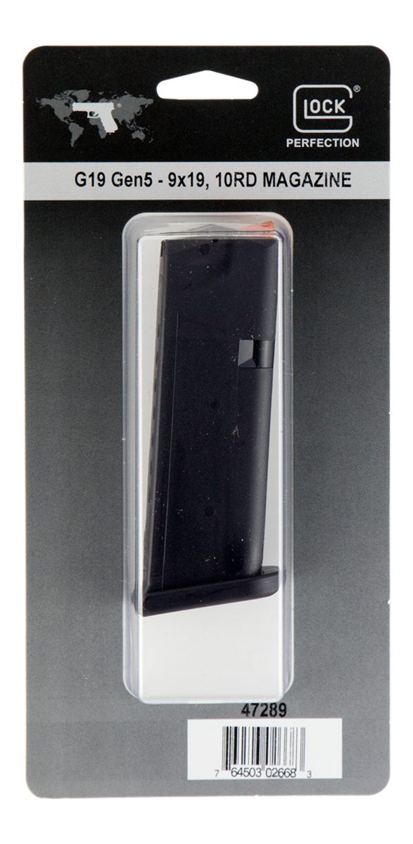 Glock Factory 19 Gen 5 Handgun Magazine 9mm Luger 10/rd