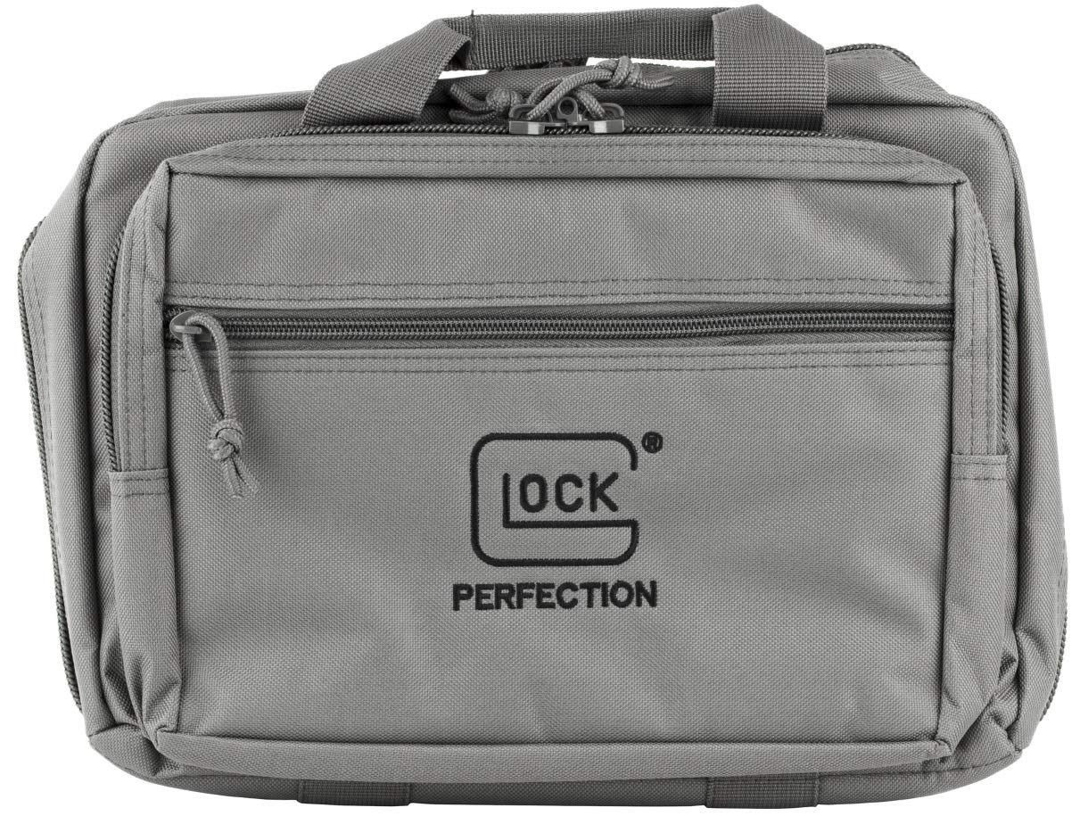 Glock Apparel Double Pistol Case, Gray, 12.5in X 9.5in X 4.5in, Padded Comp