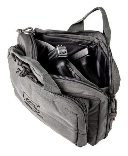 Glock Apparel Double Pistol Case, Gray, 12.5in X 9.5in X 4.5in, Padded Comp view 4