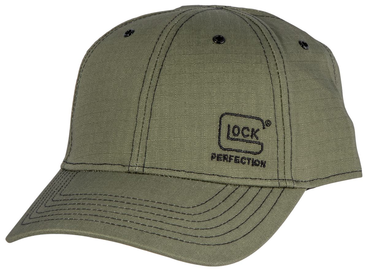 Glock AS10079 1986 Ripstop Olive Hat w/Glock Perfection Logo Adjustable Vel