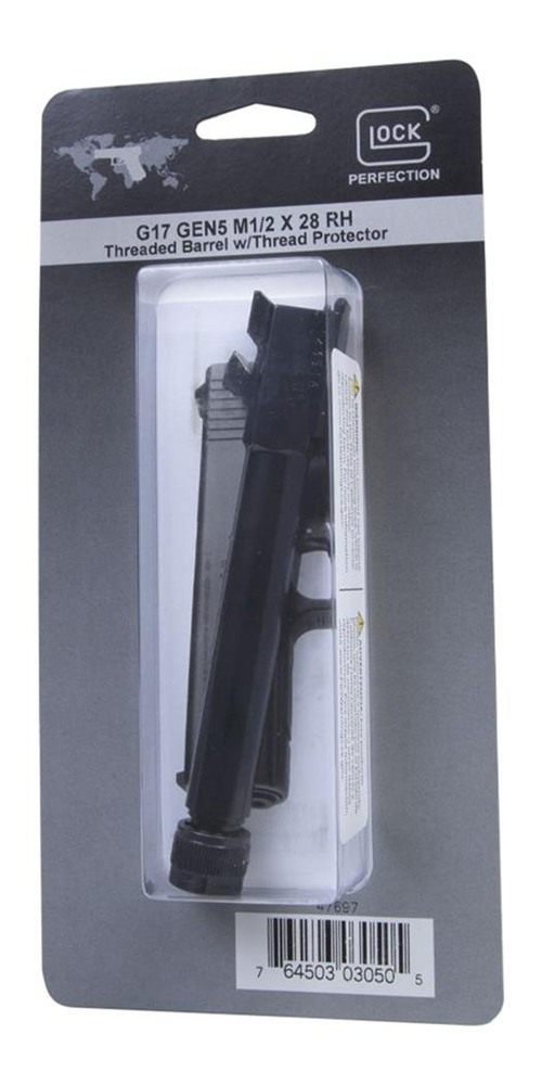 Glock Factory 17 Gen5 Handgun Barrel RH 9mm Luger 1/2x28 Threaded Black view 2