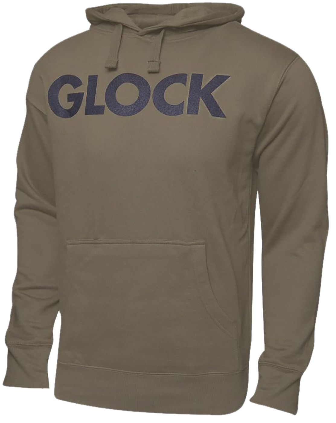 Glock Traditional Type Font Hoodie, Olive Green, Small
