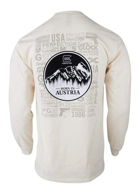 GLOCK AP96072 Born In Austria Tan Pre-Shrunk Cotton Long Sleeve Medium view 2