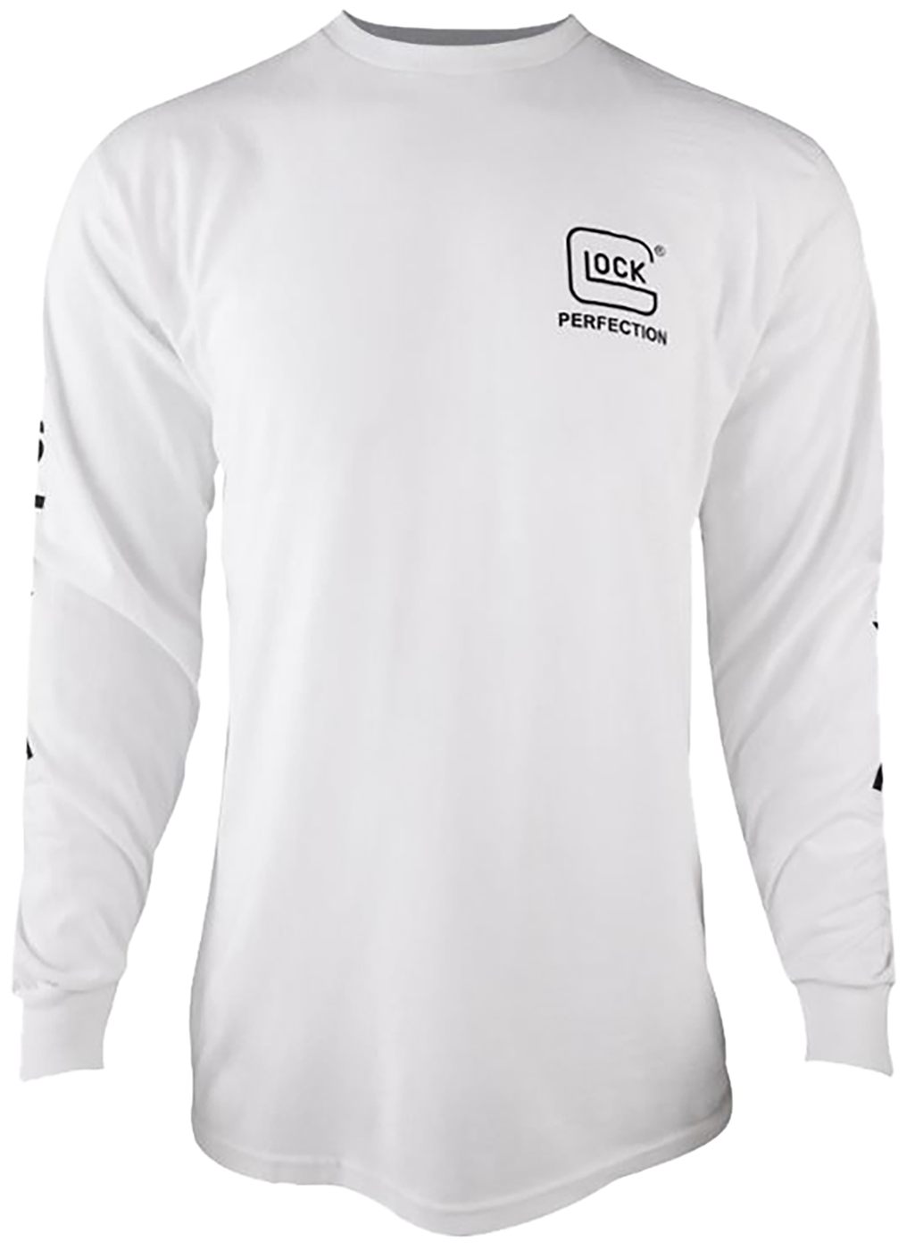 GLOCK AP96093 Perfection Long Sleeve Tee White Pre-Shrunk Cotton Medium