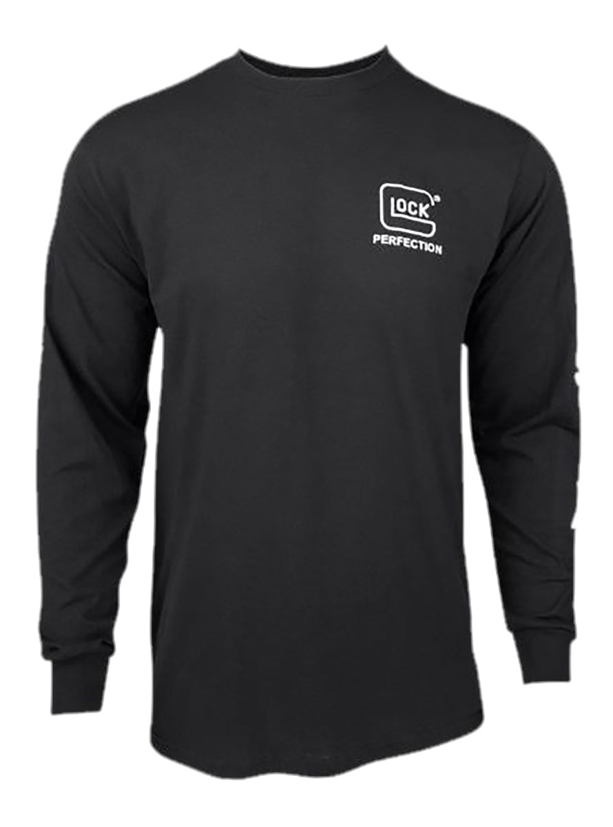GLOCK AP96099 Perfection Long Sleeve Tee Black Pre-Shrunk Cotton Medium