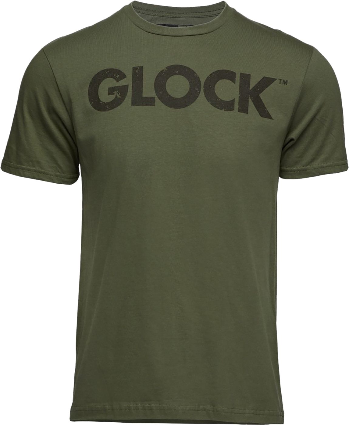 GLOCK AP96156 Caliber Tee Military Green Ringspun Cotton Short Sleeve Small
