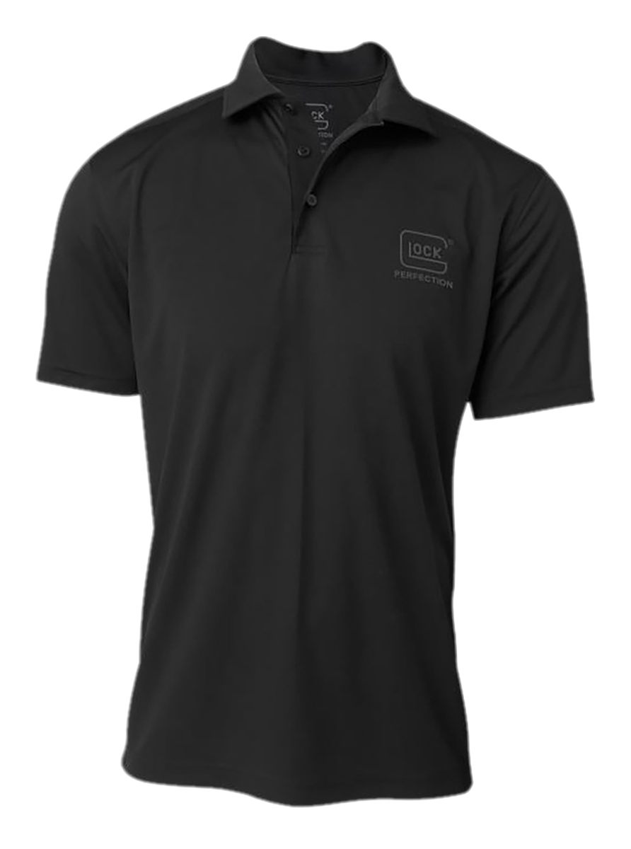 GLOCK AP96211 Perfection Polo Black Polyester Mesh Short Sleeve Small