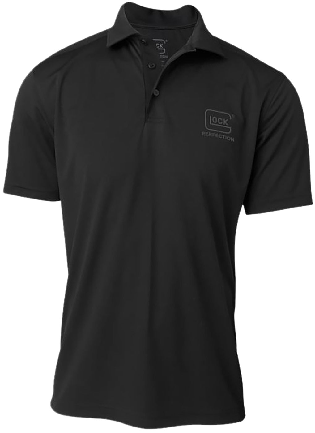 GLOCK AP96214 Perfection Polo Black Polyester Mesh Short Sleeve XL
