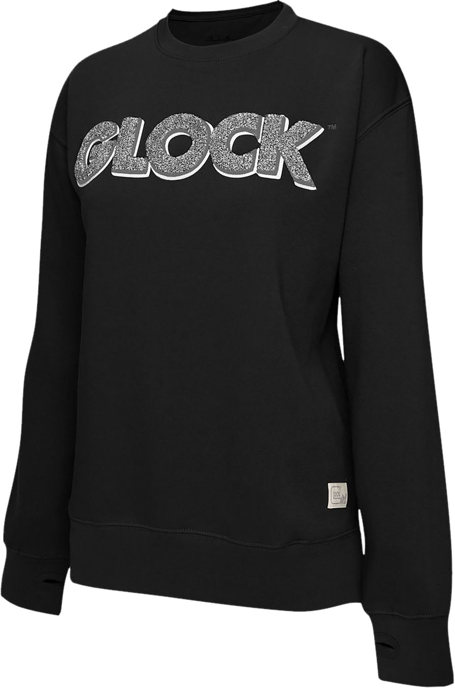 Glock AP96258 Crewneck Raglan Fleece Black Cotton/Polyester Long Sleeve XL