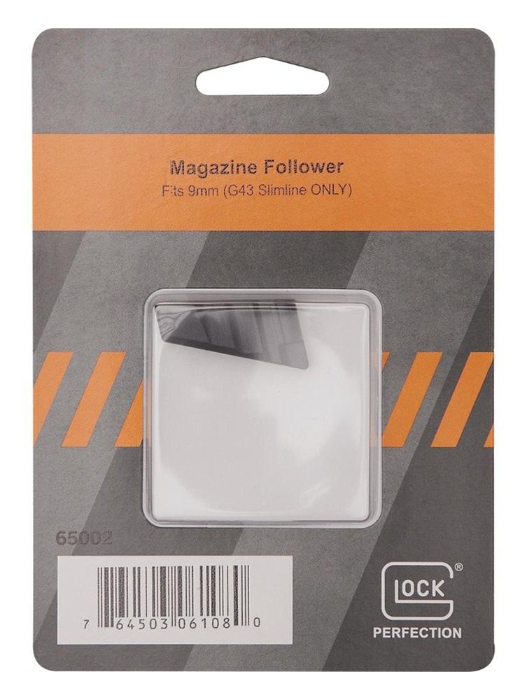 Glock Factory Magazine Follower .9mm Luger G43 Slimline Only Black