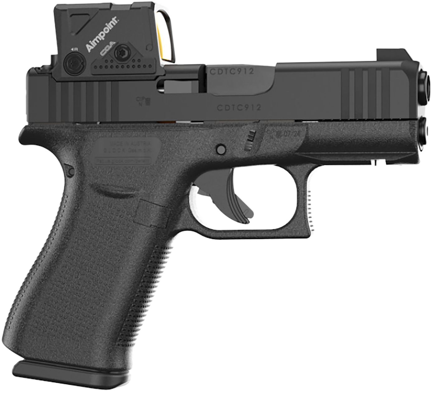 GLOCK 43X MOS8 w/Aimpoint COA BOF/Ucsr Optic Handgun 9mm Luger 10rd Magazin