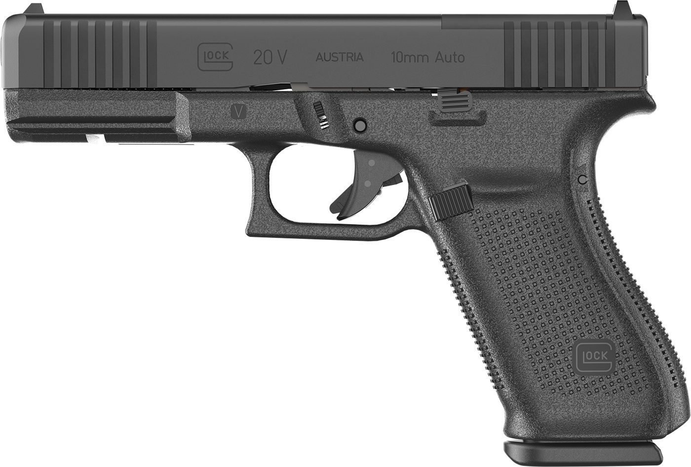 GLOCK UV2050201MOS G20 V MOS Standard 10mm Auto 10+1 4.61in Black Barrel, n