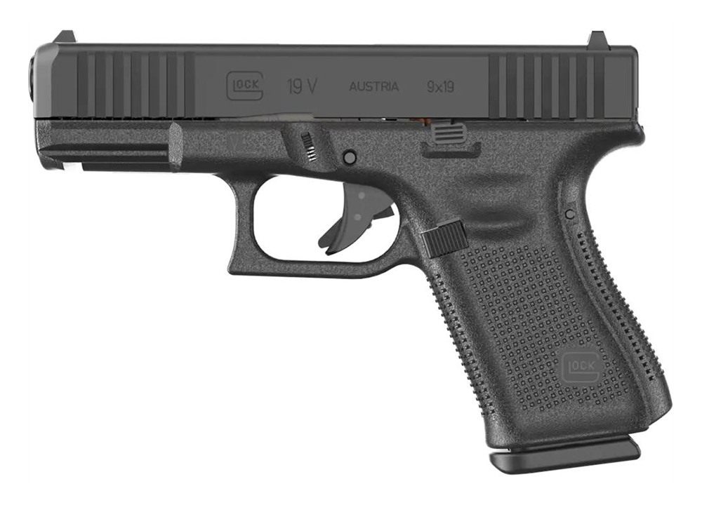 Glock UV1950201 G19 V Compact 9mm Luger 15+1 4.02in Black Barrel Steel Serr