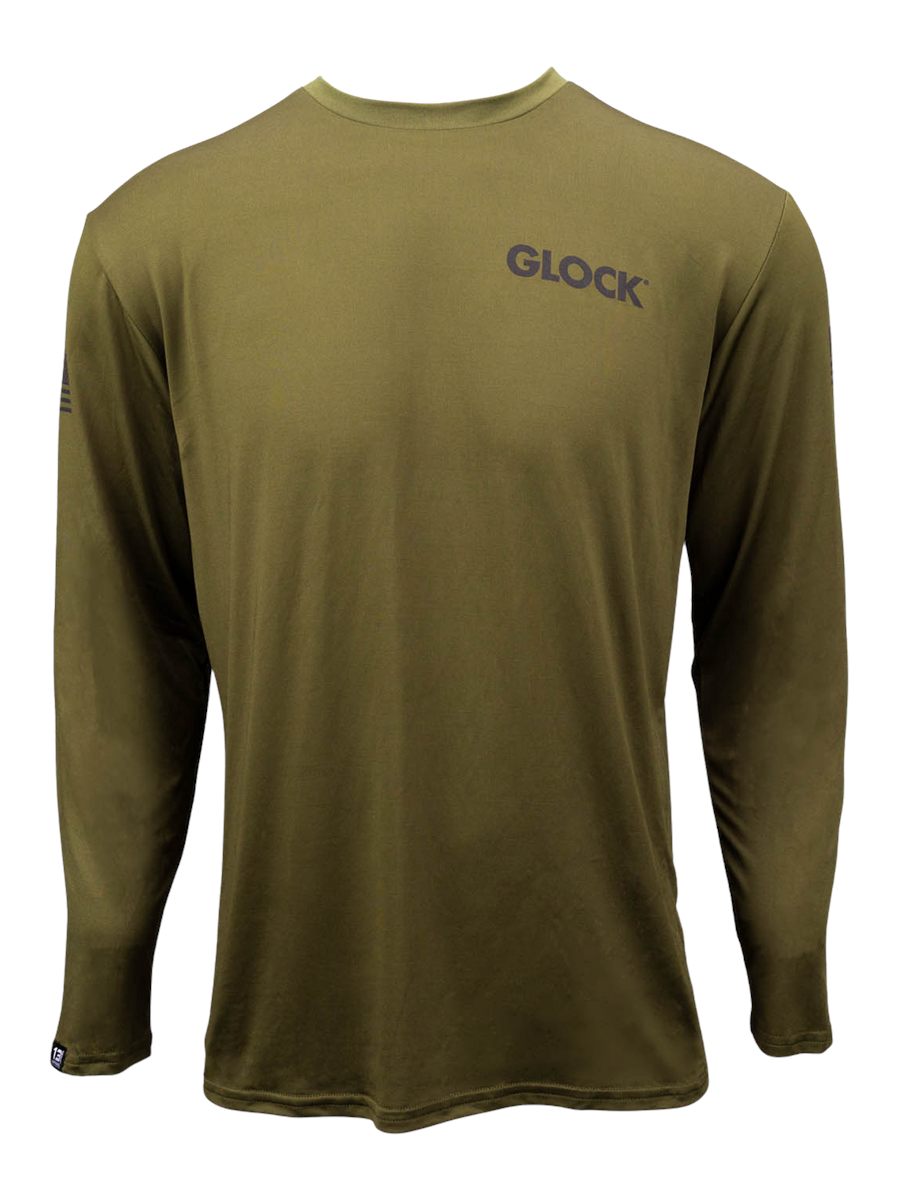 GLOCK PERFORMANCE LONG SLEEVE SHIRT 2XL MILITARY GREEN