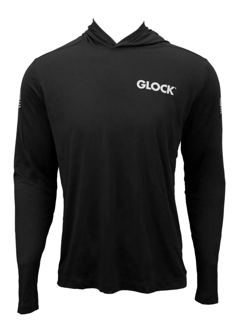 GLOCK HOODED PERFORMANCE LONG SLEEVE SHIRT 2XL BLACK