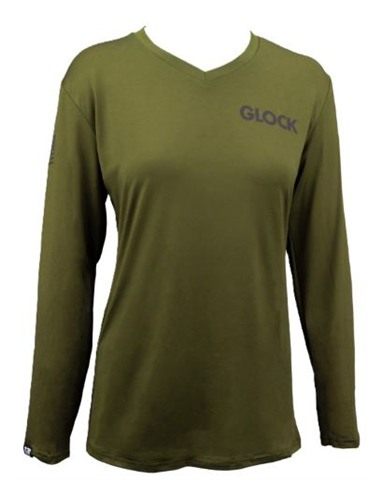 GLOCK HOODED PERFORMANCE LONG SLEEVE SHIRT MED GREY view 2