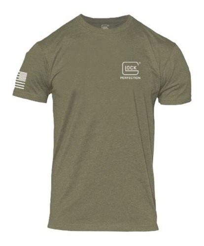 GLOCK PERFECTION FLAG TEE SHORT SLEEVE T SHIRT 2XL GREEN view 2