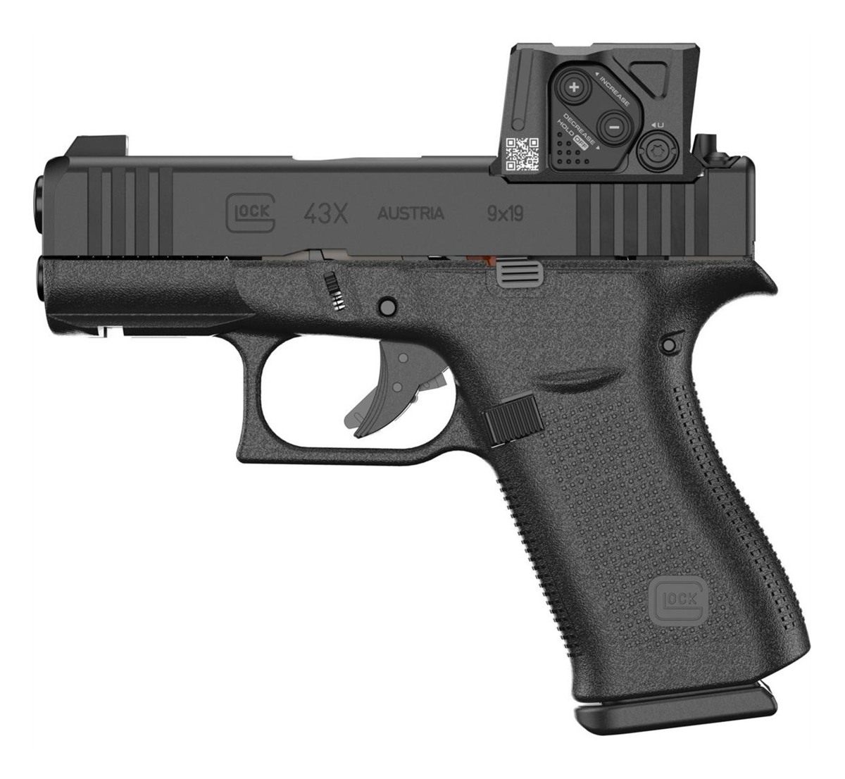 Glock PX4350B03FRMOS8A4 G43X MOS8 w/Aimpoint 9mm Luger 15+1 3.41in Black GM