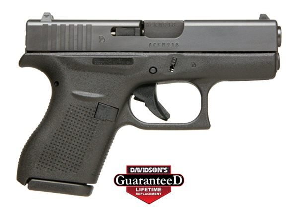 Glock UI4250201 G42 Gen3 Sub-Compact 380 ACP 6+1 3.25" Black Polygonal Rifled Barrel, Matte Black Serrated Slide, Black Polymer Frame, Black Textured Polymer Grip, USA Made view 2